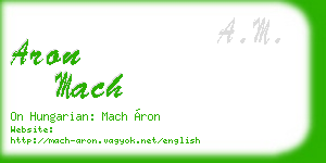 aron mach business card